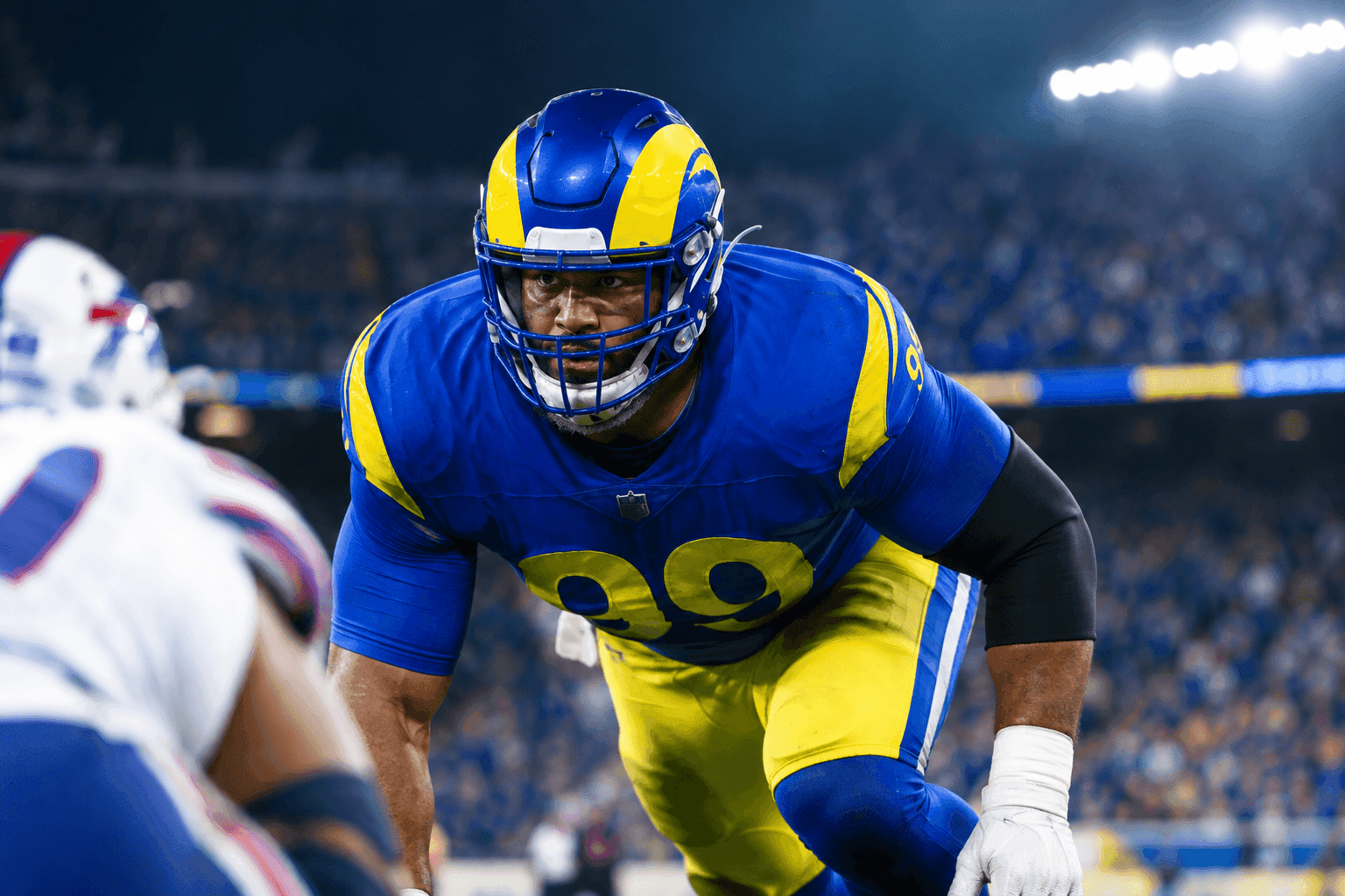 Editorial sports image for Aaron Donald Returns to Rams Lineup Just in Time for Monday Night Football