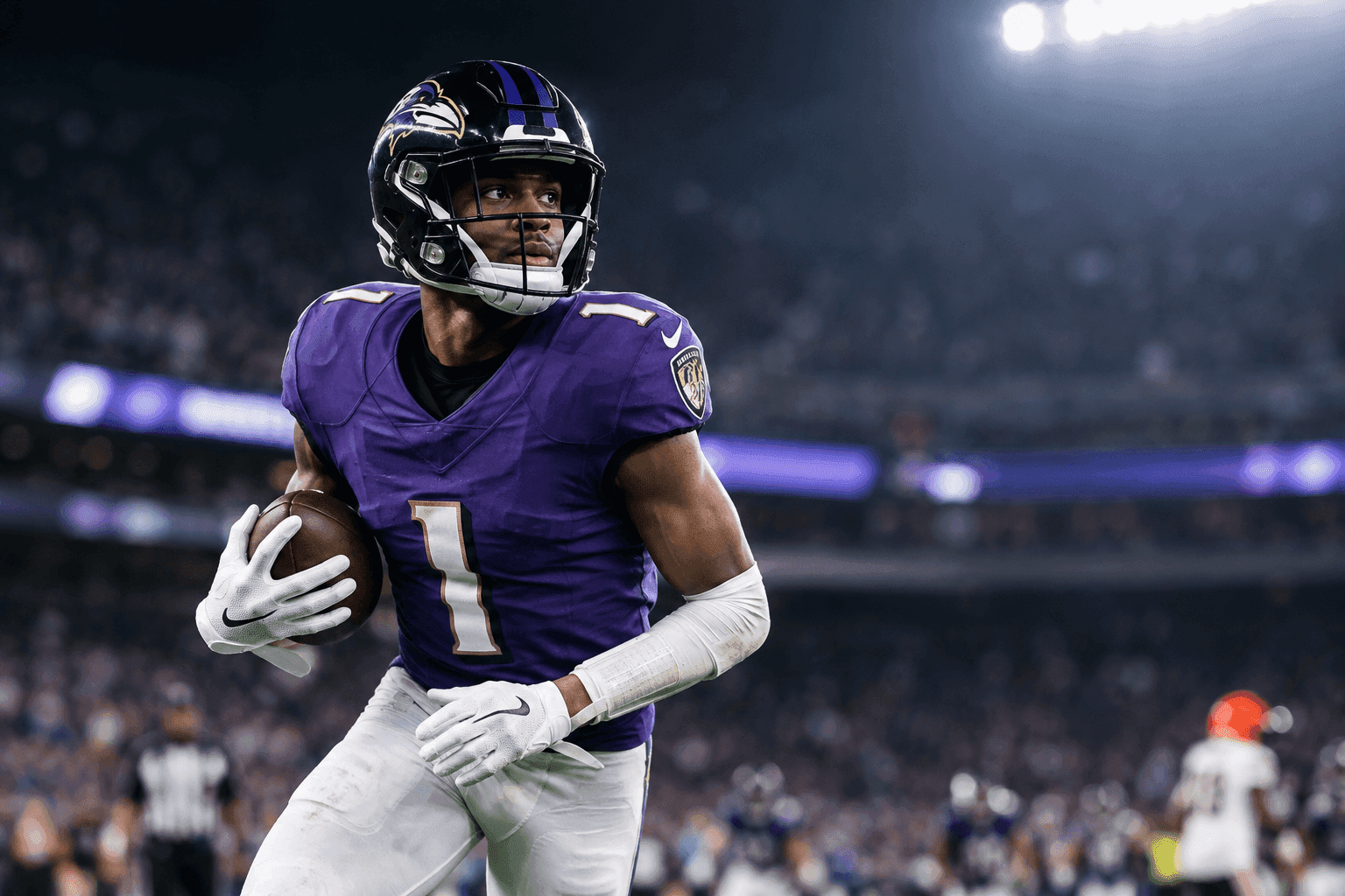 Editorial sports image for Ravens Activate Rookie WR Ja'Kobi Lane Just in Time for a Gritty AFC North Rock Fight