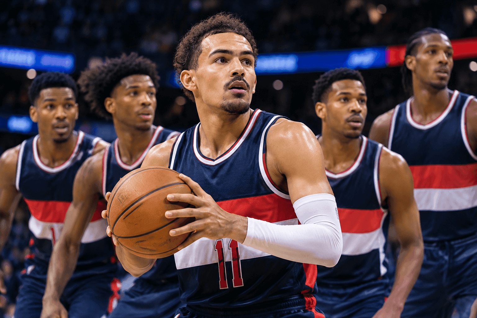 Editorial sports image for Wizards Roll Out Chaotic Starting Five Against Hornets