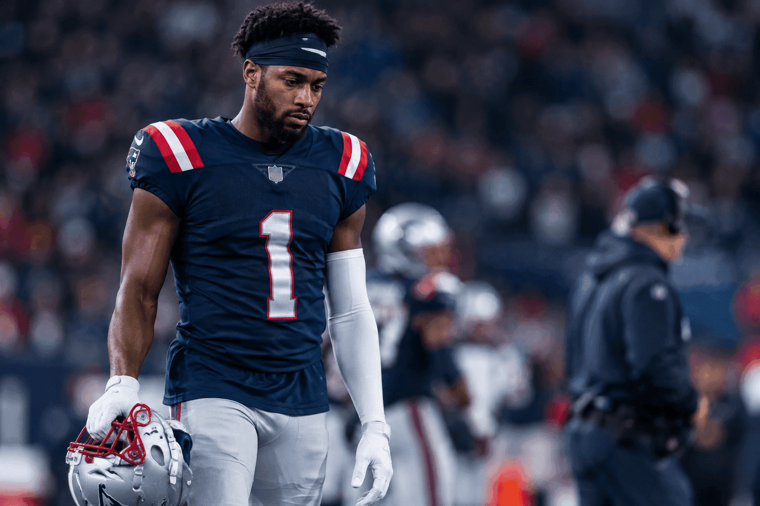 Editorial sports image for Patriots Place Romeo Doubs on IR, Leaving New England's Receiver Room in Shambles