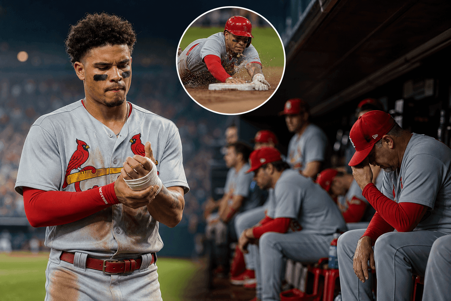Editorial sports image for Cardinals Finally Wave the White Flag on Masyn Winn's Thumb Injury