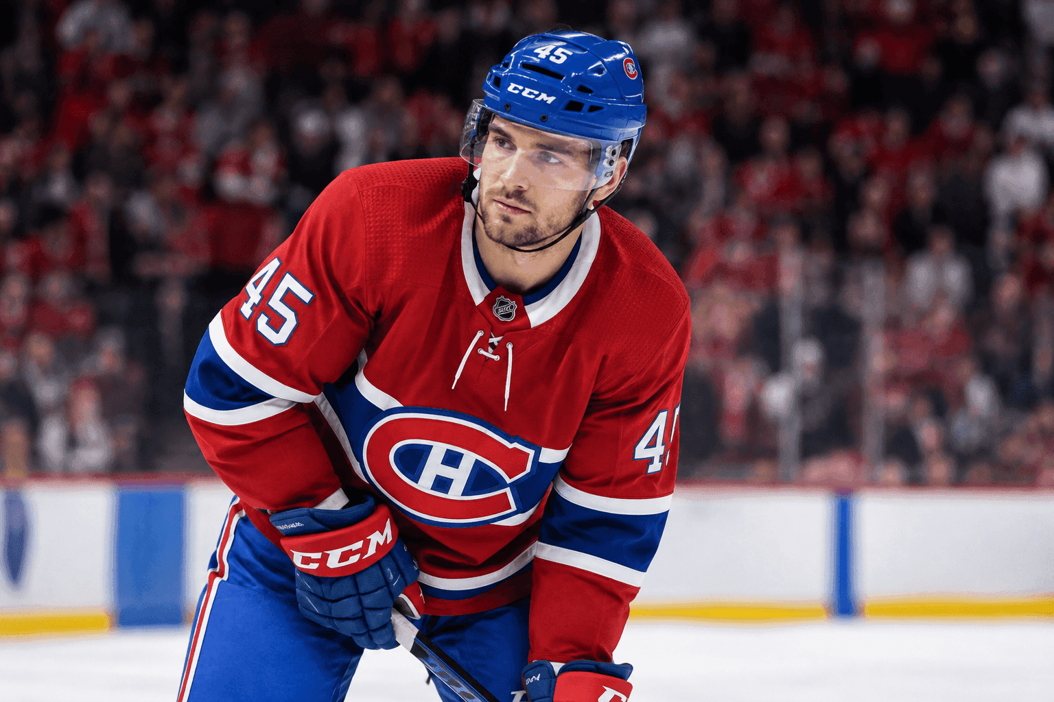 Editorial sports image for Canadiens Lose Alexandre Carrier to Injury in 6-5 Track Meet Against Penguins