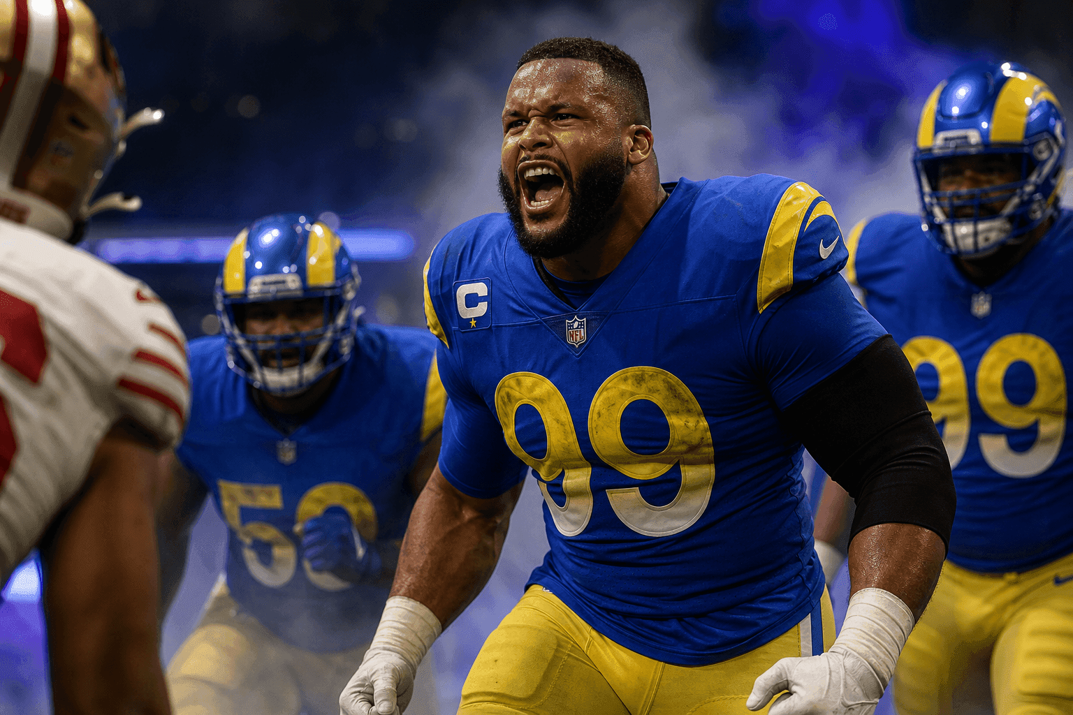Editorial sports image for Aaron Donald is Officially Back to Ruin Offensive Game Plans