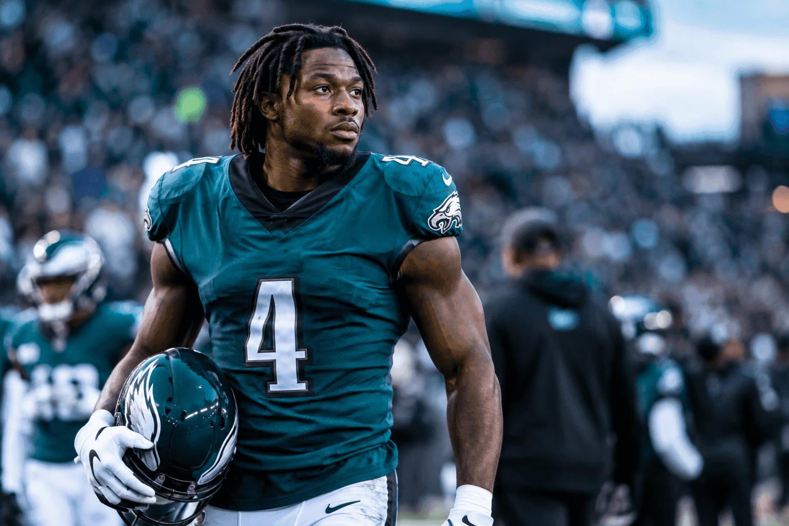 Editorial sports image for Eagles Place RB Tank Bigsby on Injured Reserve