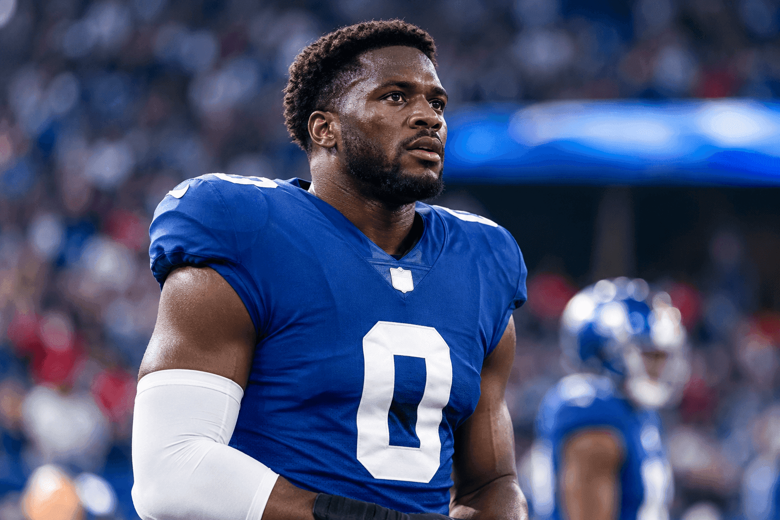 Editorial sports image for Giants Playing Games with Brian Burns' Injury Status Ahead of Titans Matchup