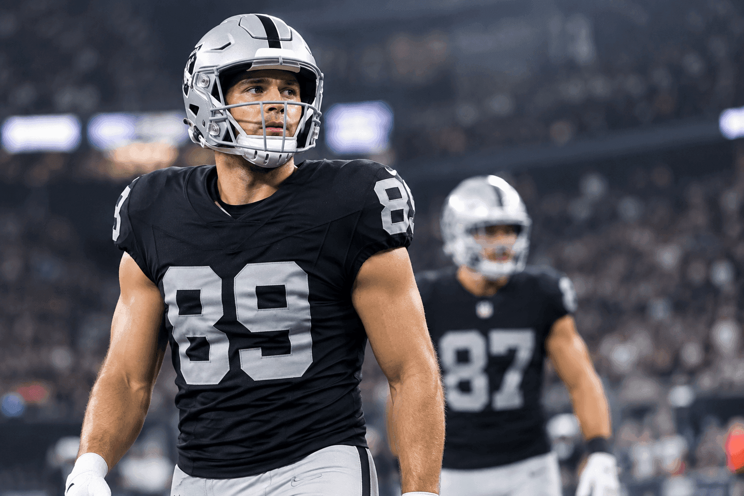 Editorial sports image for Raiders TE Brock Bowers Listed as Doubtful for Week 2 Clash With Chargers