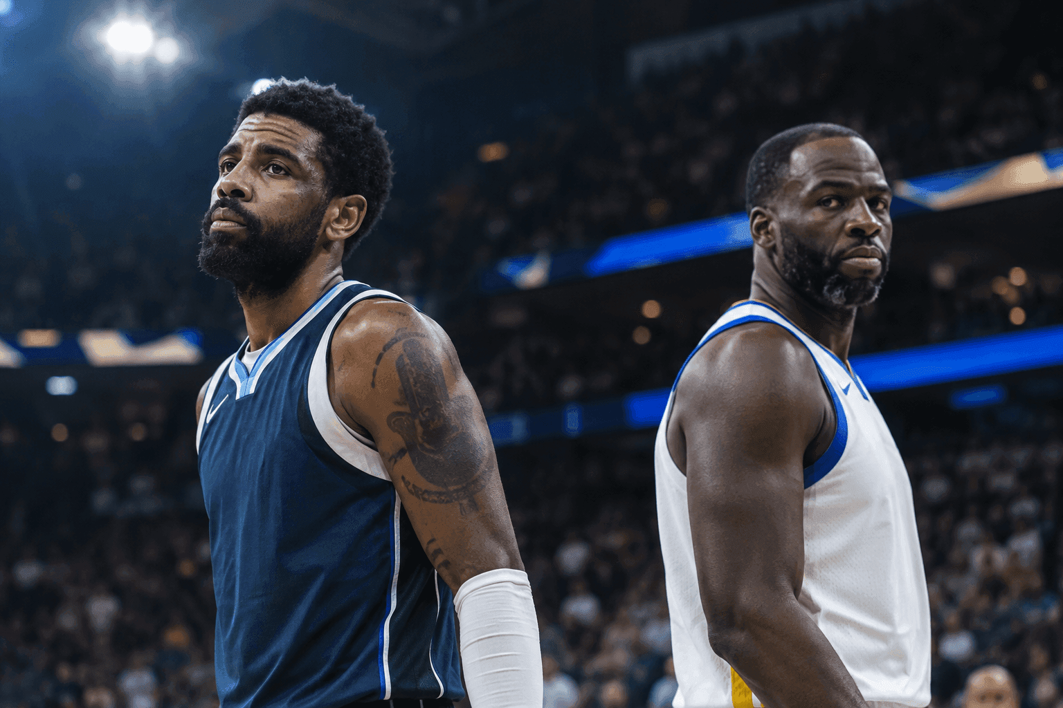 Editorial sports image for Kyrie Irving and Draymond Green Headline Another Chaotic 5 PM NBA Injury Report