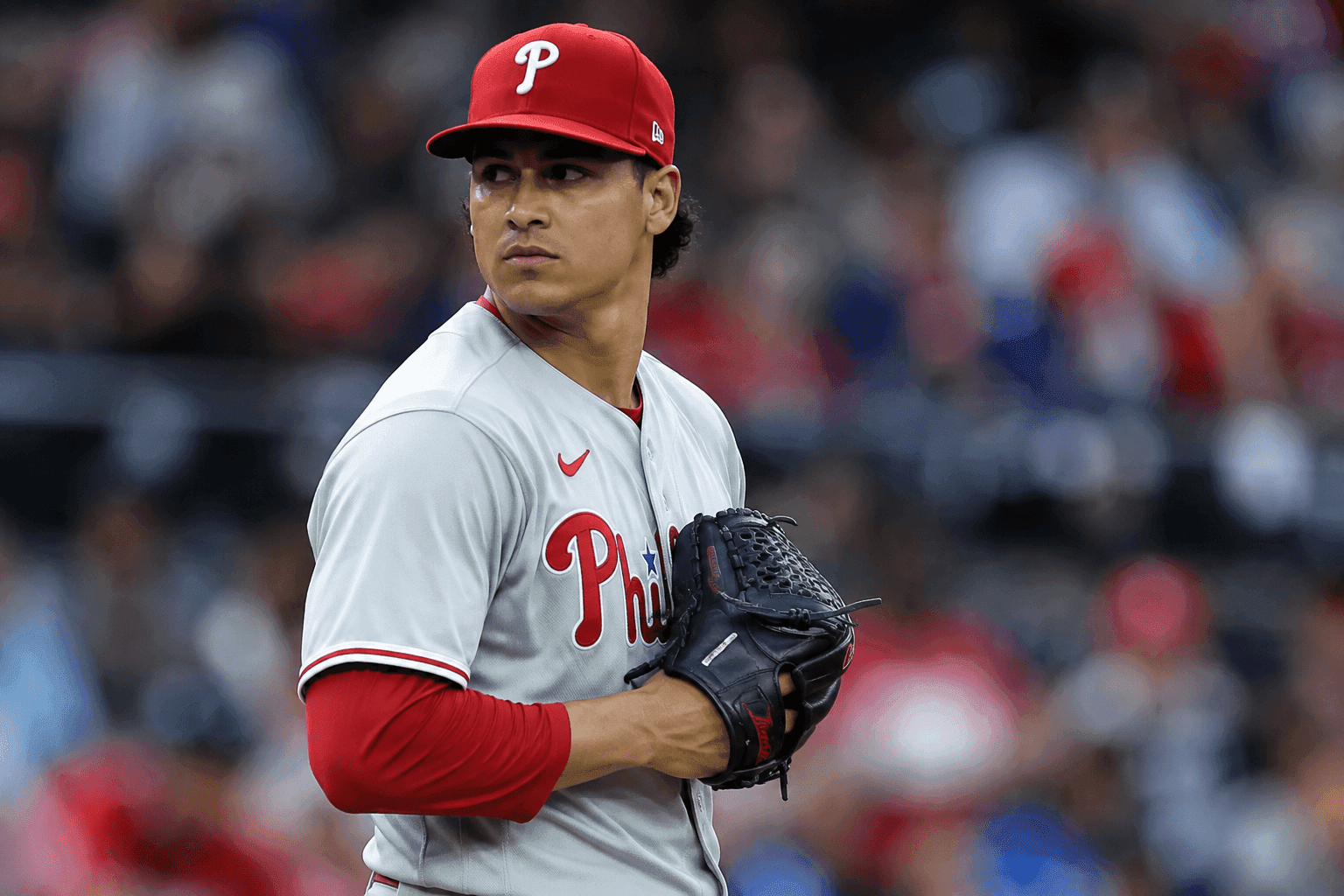Editorial sports image for Jesus Luzardo Scratched With Shoulder Stiffness, Sending Phillies Fans Into Panic Mode